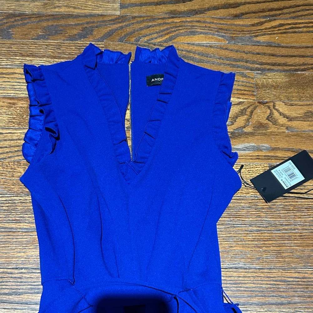 Andrew Marc Vibrant Blue Jumpsuit - Picture 2 of 8